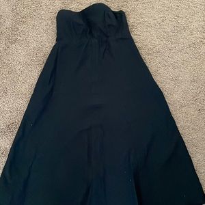 Black strapless dress